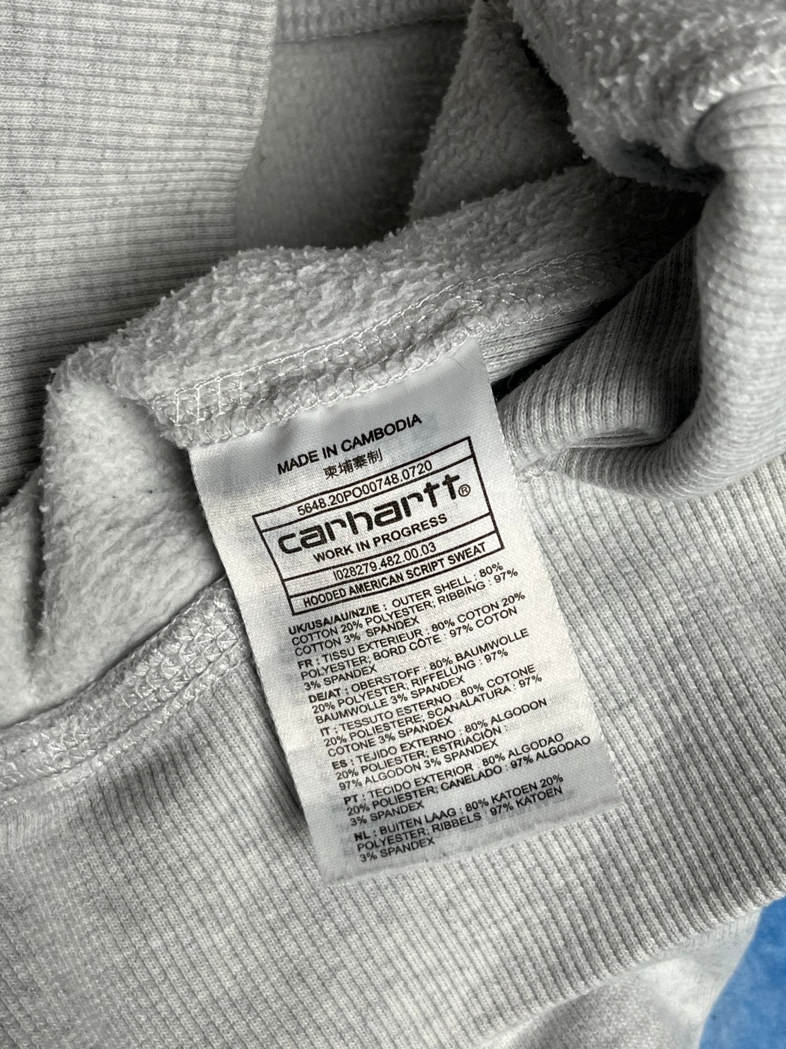 Bluza z Kapturem Carhartt WIP Hooded American Script Sweat S | Piggy Boxer Vintage Shop