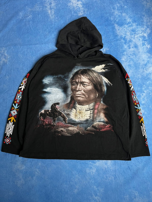 Bluza z Kapturem Indianin Dziki Zachód 90s XL | Piggy Boxer Vintage Shop