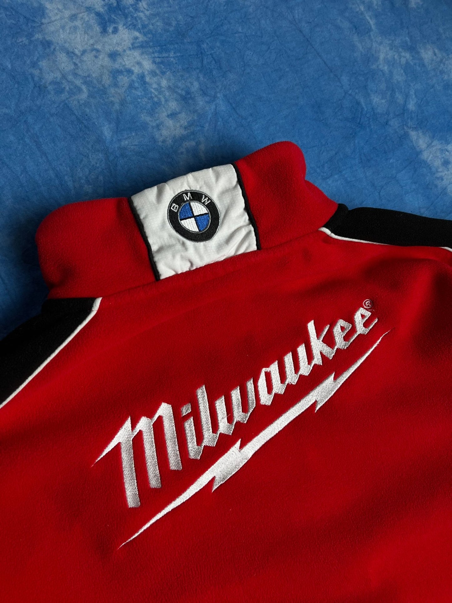 Bluza Zip Polarowa Milwaukee BMW Gulf Pirelli 00s L | Piggy Boxer Vintage Shop