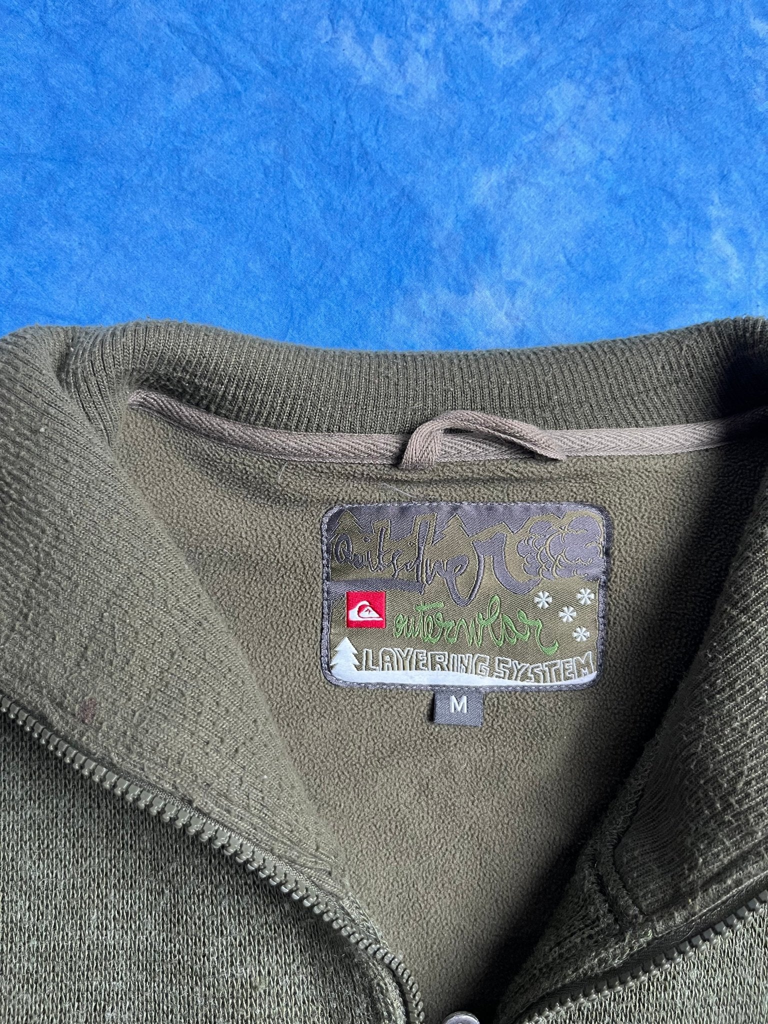 Bluza Zip Polarowa QuikSilver Wełniany Blend 00s M | Piggy Boxer Vintage Shop