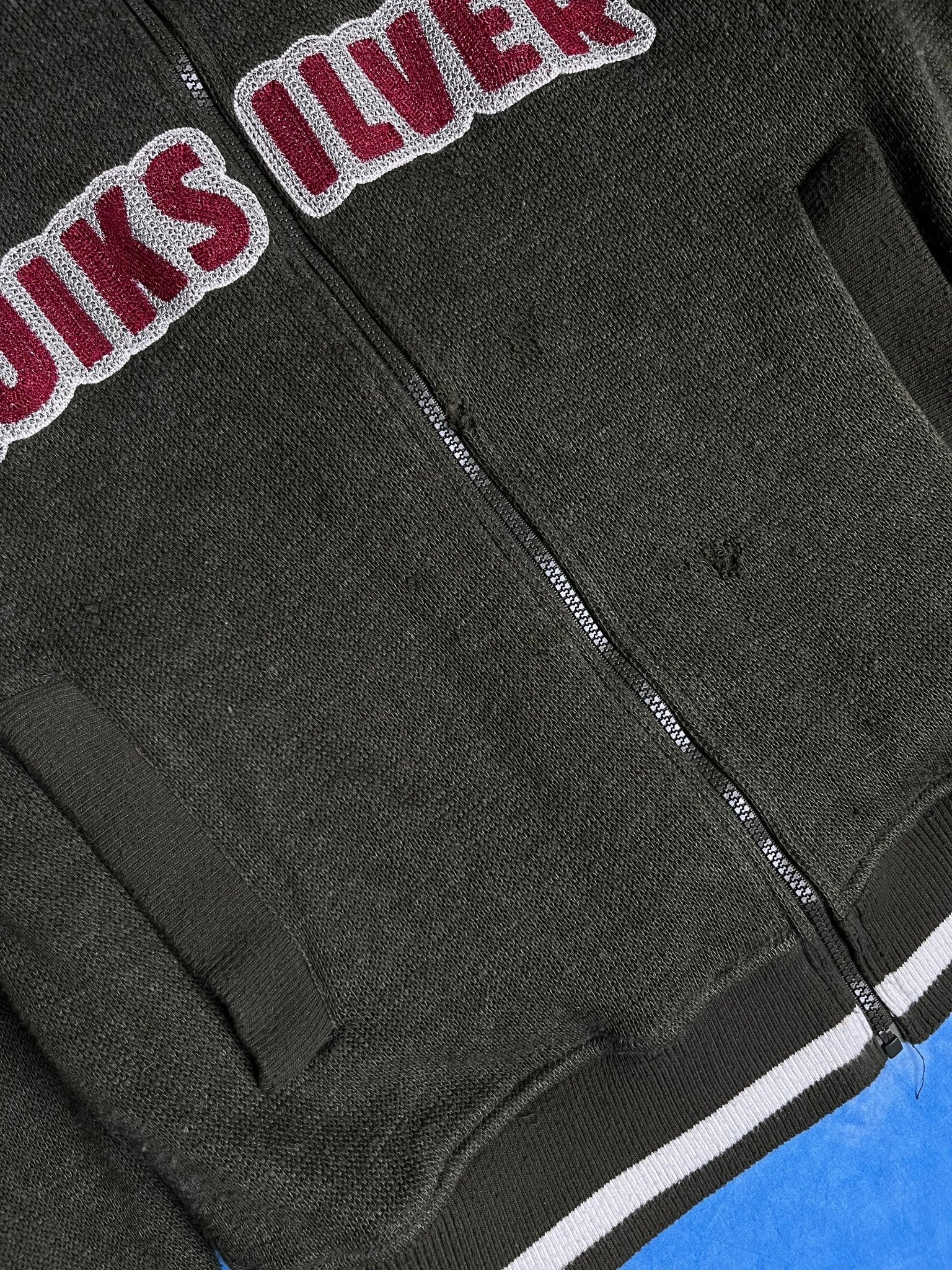 Bluza Zip Polarowa QuikSilver Wełniany Blend 00s M | Piggy Boxer Vintage Shop