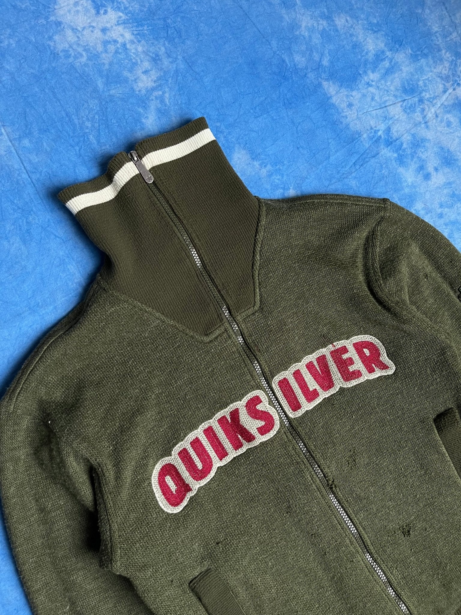 Bluza Zip Polarowa QuikSilver Wełniany Blend 00s M | Piggy Boxer Vintage Shop