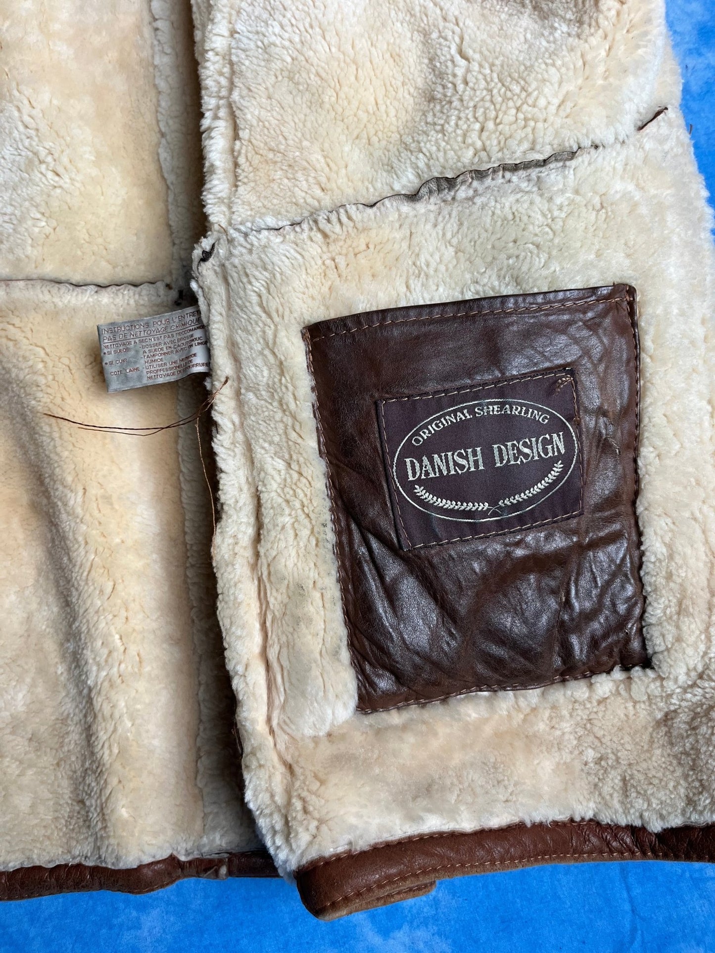 Brązowy Kożuch z Owczej Skóry 80s M | Piggy Boxer Vintage Shop