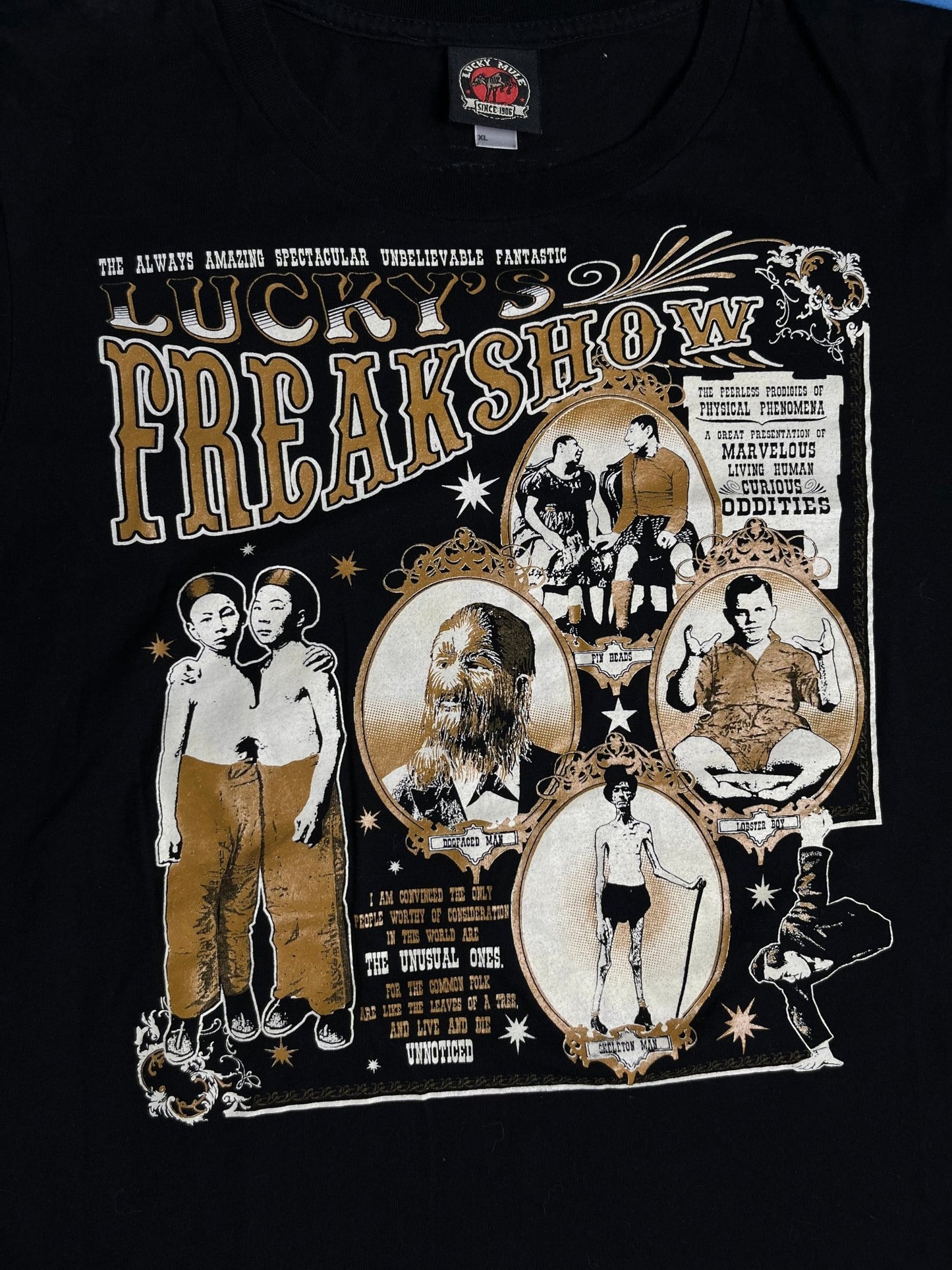 Damska Koszulka Lucky Mule Freakshow XL | Piggy Boxer Vintage Shop