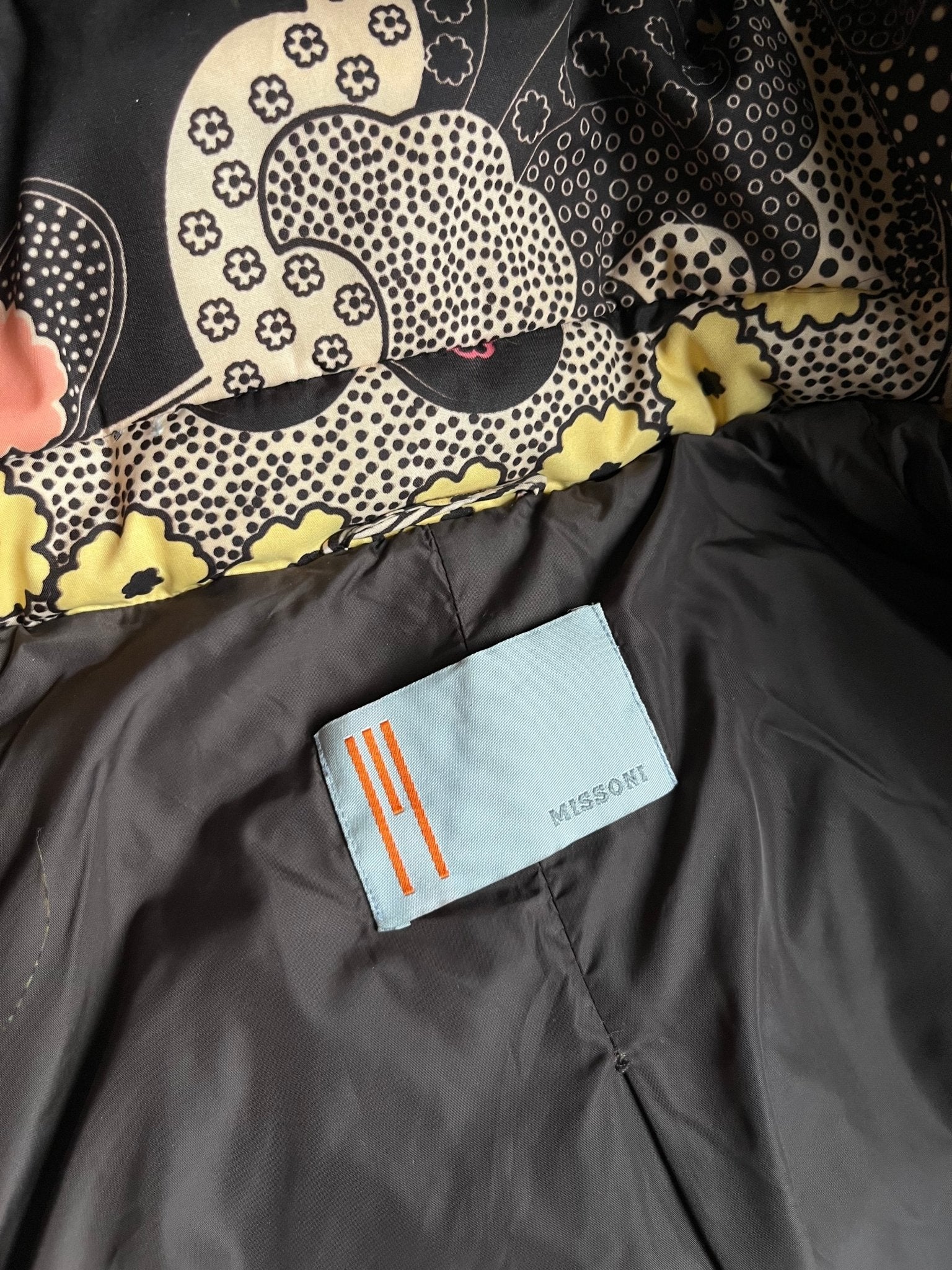 Damska Kurtka Puchowa Missoni z Futrem Kojota 90s S/M | Piggy Boxer Vintage Shop