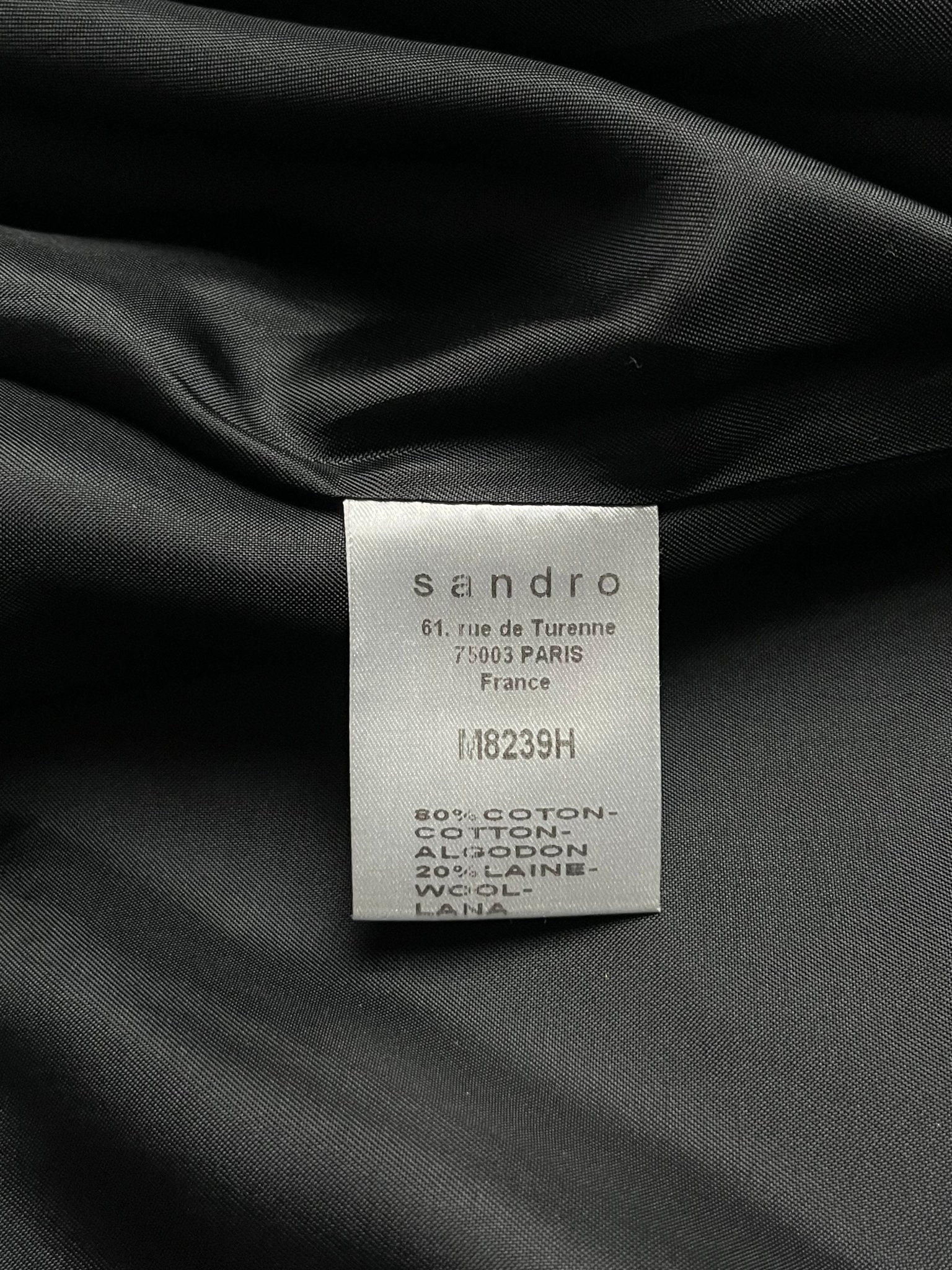 Damski Płaszcz Sandro z Domieszką Wełny 00s L | Piggy Boxer Vintage Shop