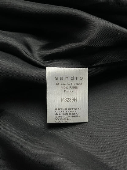 Damski Płaszcz Sandro z Domieszką Wełny 00s L | Piggy Boxer Vintage Shop