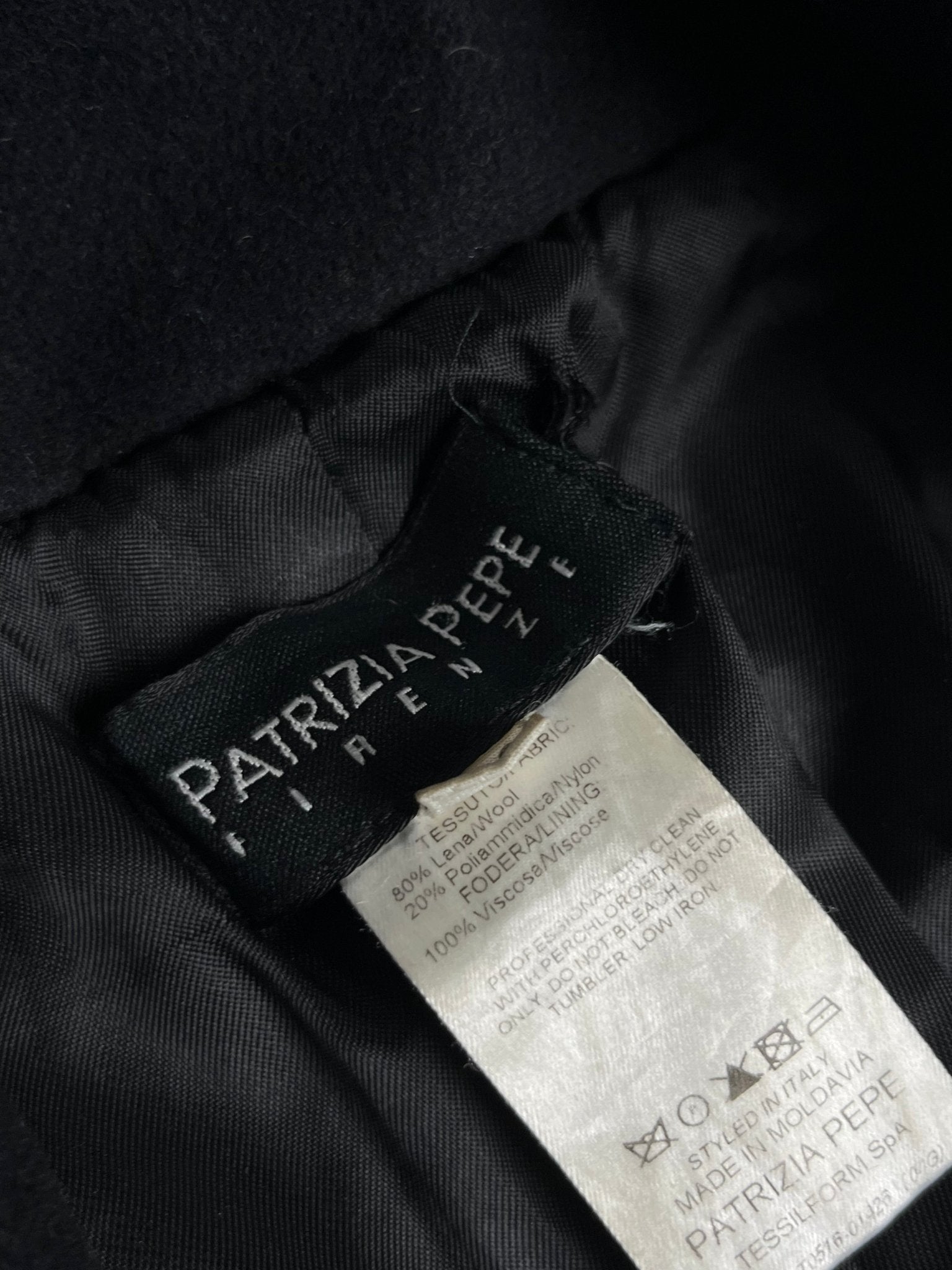 Damski Płaszcz Wełniany Patrizia Pepe 90s XS - S | Piggy Boxer Vintage Shop