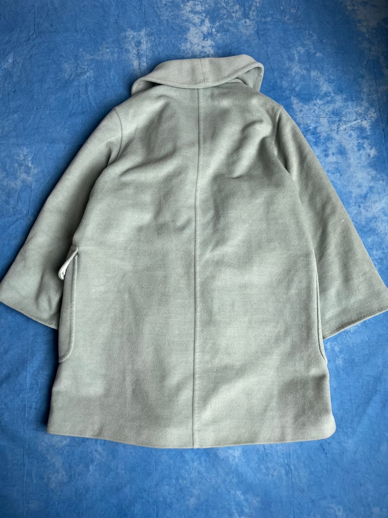 Damski Turkusowy Płaszcz Max Mara Wełniano Kaszmirowy 90s L | Piggy Boxer Vintage Shop