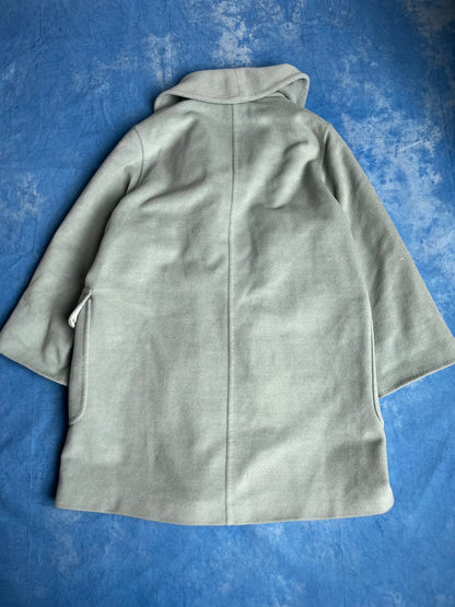 Damski Turkusowy Płaszcz Max Mara Wełniano Kaszmirowy 90s L | Piggy Boxer Vintage Shop