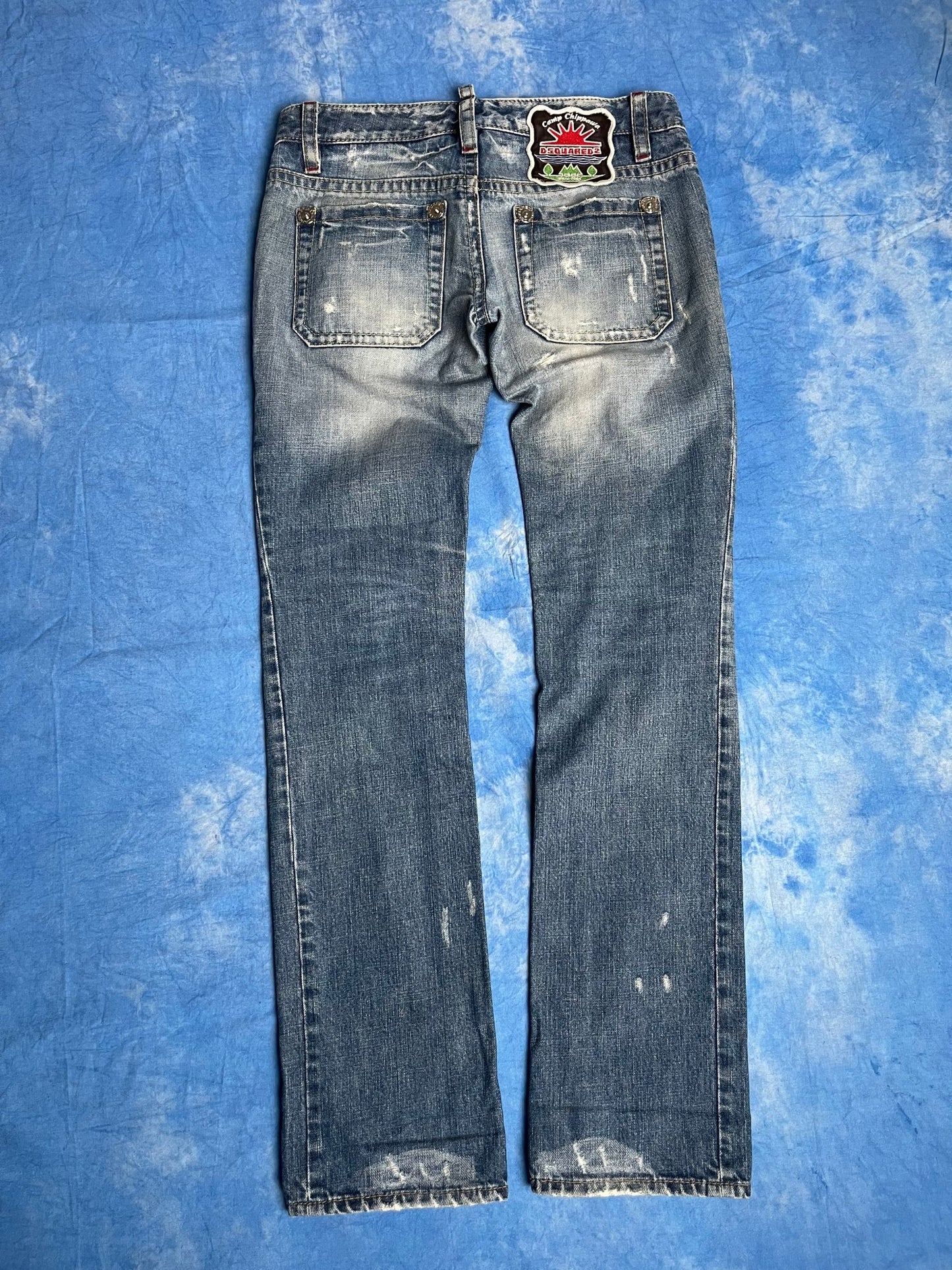 Damskie Jeansy Dsquared2 Chippewa patch 00s M | Piggy Boxer Vintage Shop