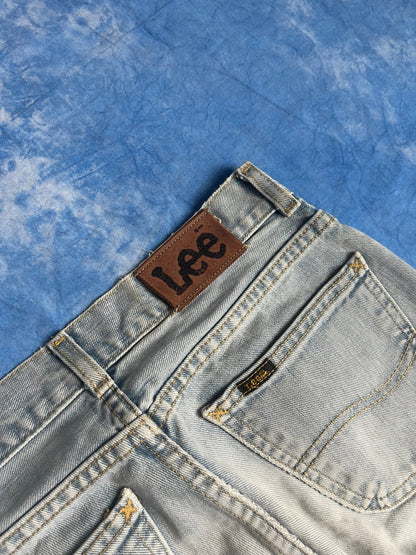 Damskie Jeansy Dzwony Lee Baby Blue 00s XS | Piggy Boxer Vintage Shop