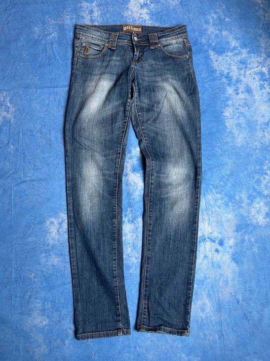 Damskie Jeansy Galliano Super Skinny Low 00s W29 | Piggy Boxer Vintage Shop