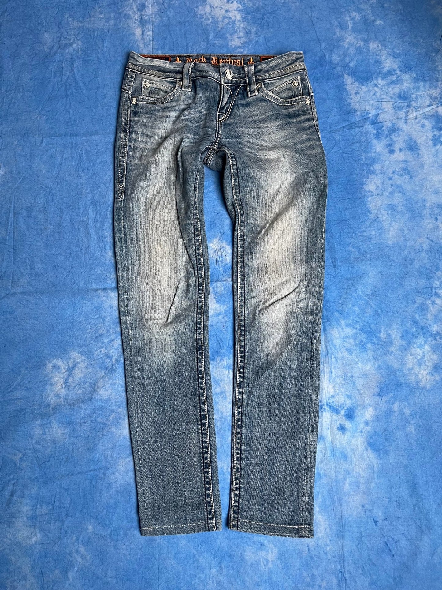 Damskie Jeansy Rock Revival Anja Straight 00s W26 | Piggy Boxer Vintage Shop