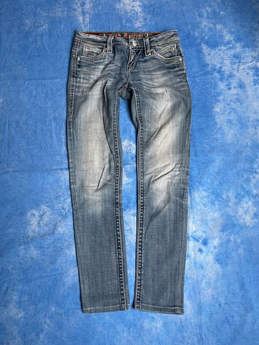 Damskie Jeansy Rock Revival Anja Straight 00s W26 | Piggy Boxer Vintage Shop