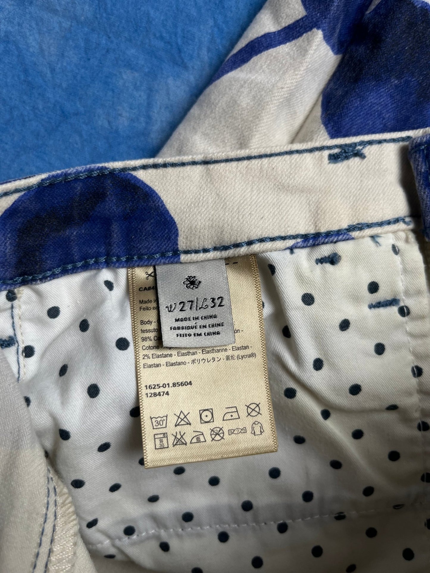 Damskie Jeansy Skinny Maison Scotch Blauw Flowers 00s 27x32 | Piggy Boxer Vintage Shop