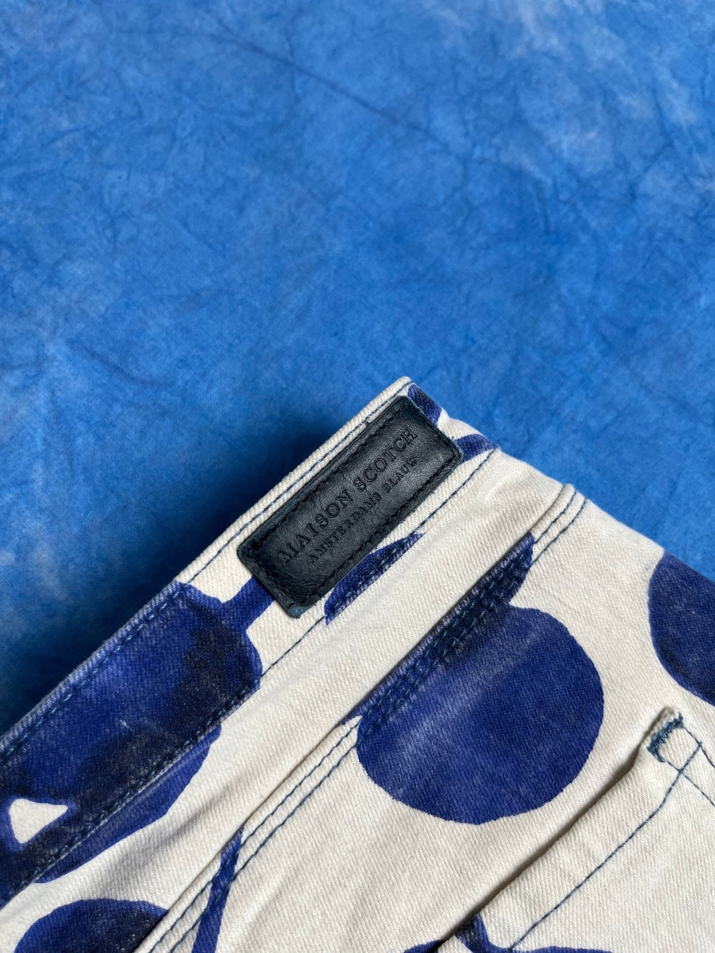 Damskie Jeansy Skinny Maison Scotch Blauw Flowers 00s 27x32 | Piggy Boxer Vintage Shop