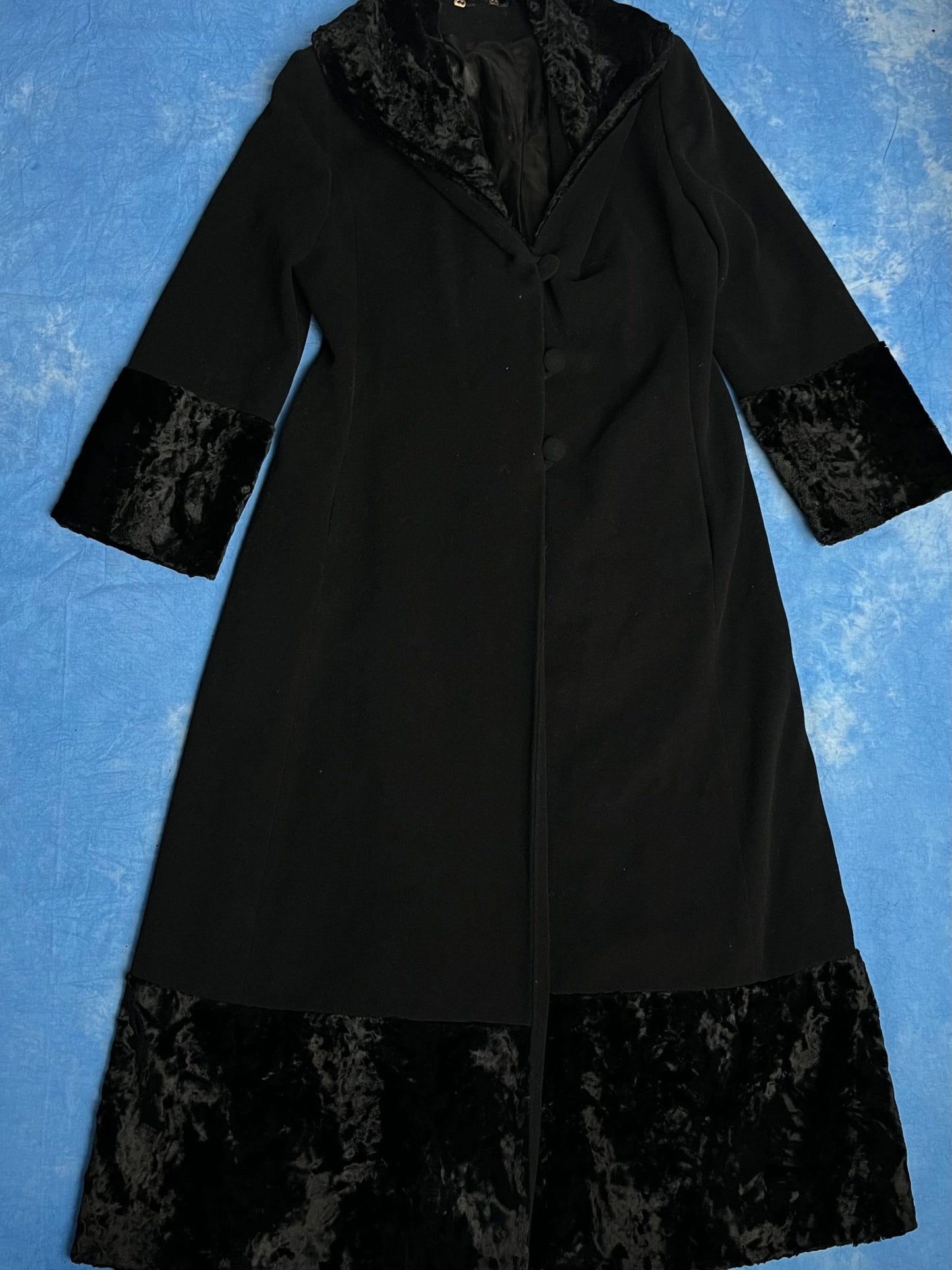 Długi Płaszcz Kaszmirowo Wełniany Avant Garde 90s M | Piggy Boxer Vintage Shop