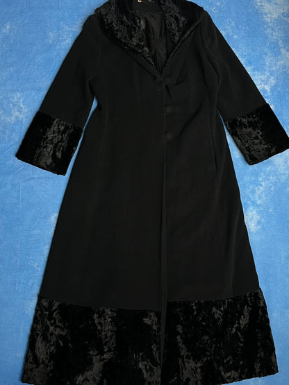 Długi Płaszcz Kaszmirowo Wełniany Avant Garde 90s M | Piggy Boxer Vintage Shop