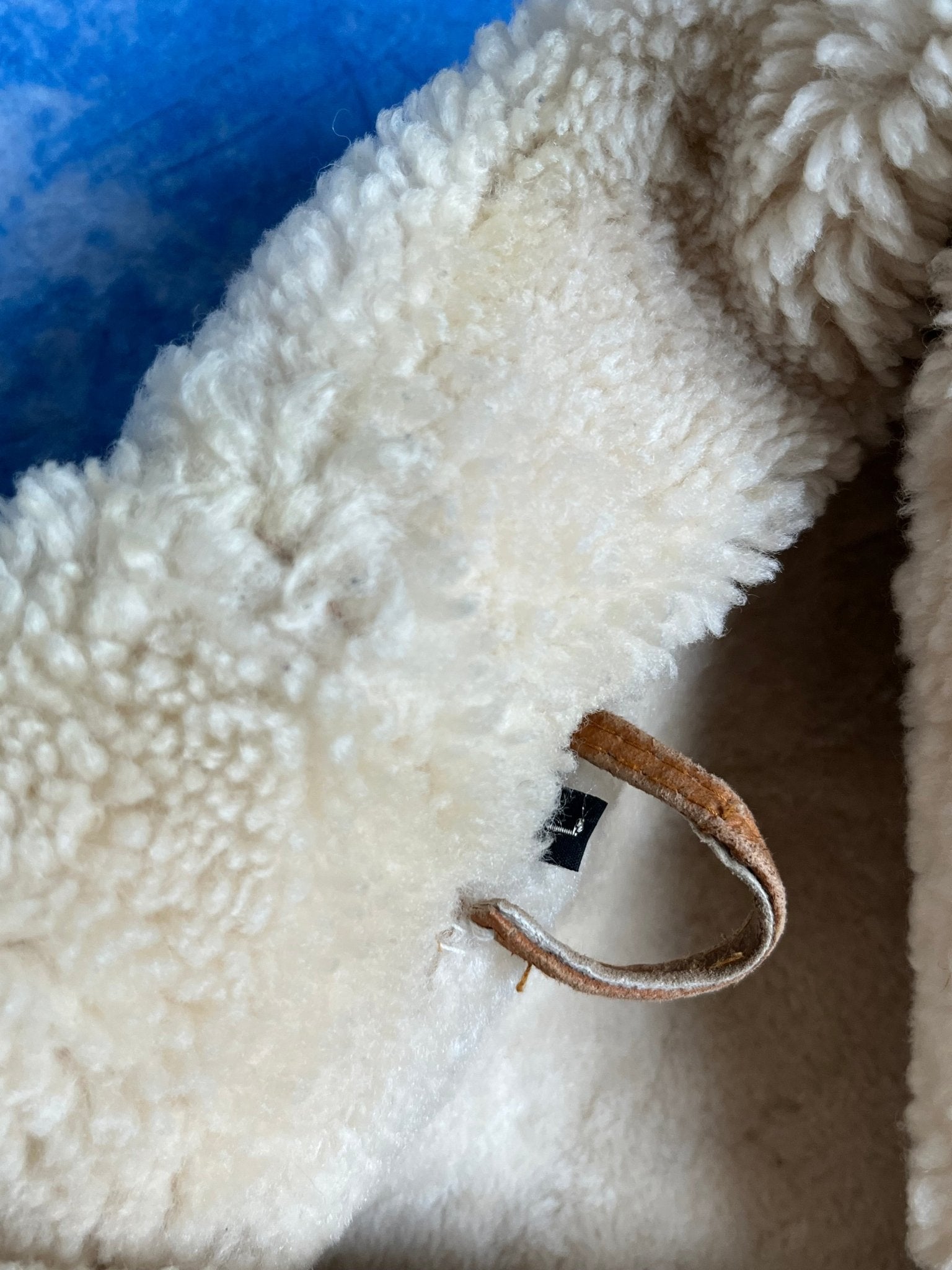 Jasno Brązowy Kożuch z Owczej Skóry 80s L | Piggy Boxer Vintage Shop