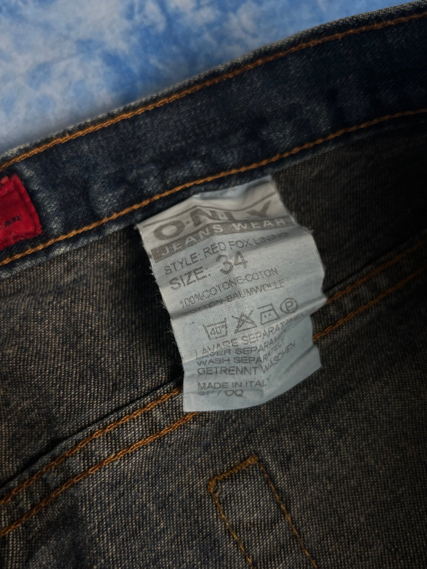 Jeansy Dzwony Only Red Fox 00s W34 | Piggy Boxer Vintage Shop