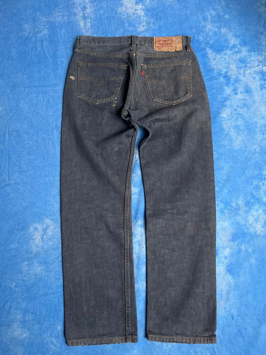 Jeansy Grafitowe Levi's 501 z 2001r W32 L30 | Piggy Boxer Vintage Shop