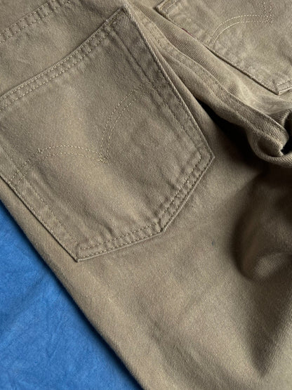 Jeansy Oliwkowe Levi's 501 z 1993r Made in USA XS | Piggy Boxer Vintage Shop