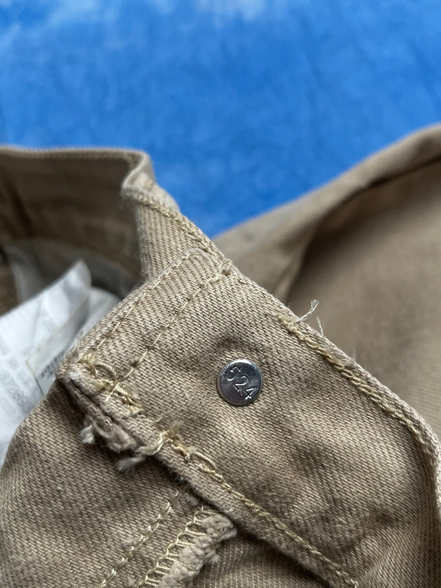 Jeansy Oliwkowe Levi's 501 z 1993r Made in USA XS | Piggy Boxer Vintage Shop