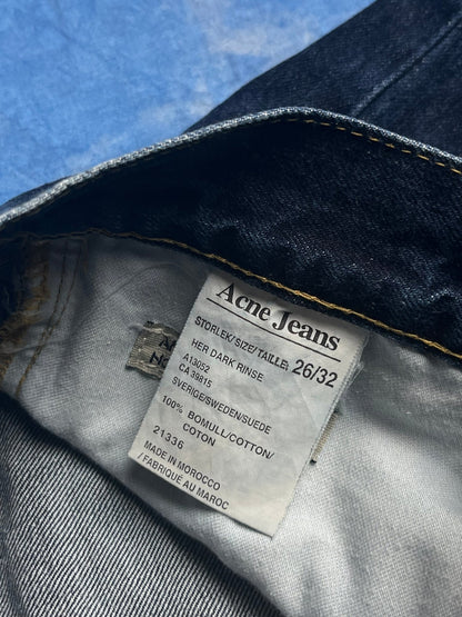 Jeansy Selvedge Acne Studios Her Dark Rinse White Oak 00s 26x32 | Piggy Boxer Vintage Shop