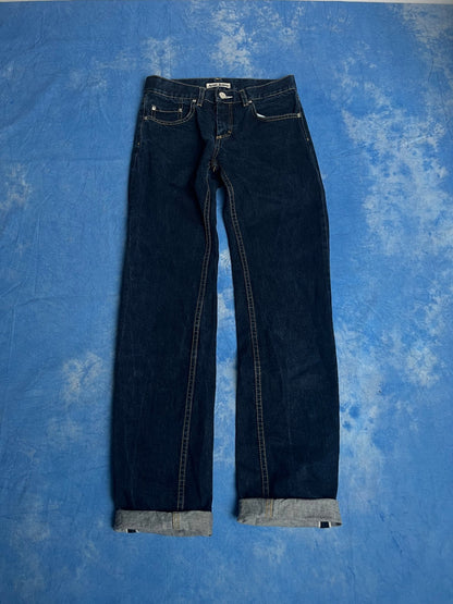 Jeansy Selvedge Acne Studios Her Dark Rinse White Oak 00s 26x32 | Piggy Boxer Vintage Shop