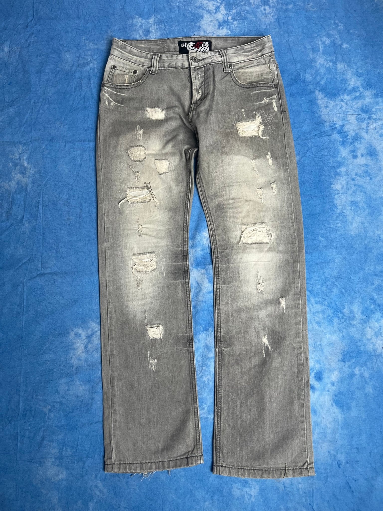 Jeansy z Przetarciami Cool Cat 00s 30x32 | Piggy Boxer Vintage Shop