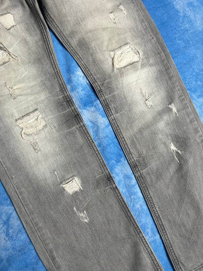 Jeansy z Przetarciami Cool Cat 00s 30x32 | Piggy Boxer Vintage Shop