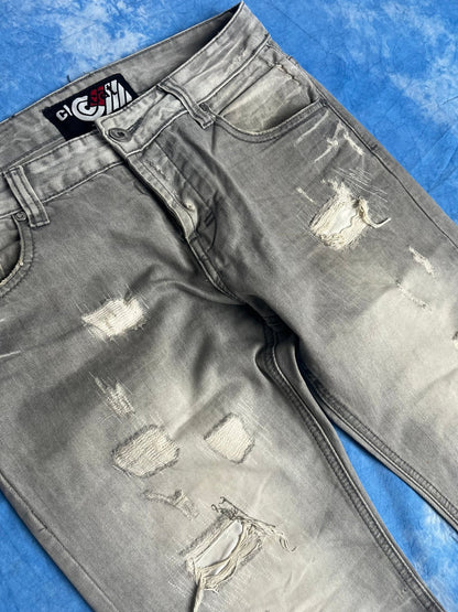 Jeansy z Przetarciami Cool Cat 00s 30x32 | Piggy Boxer Vintage Shop