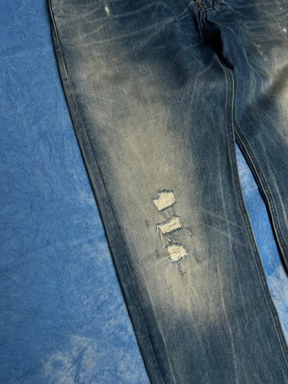 Jeansy z Przetarciami G - Star Raw Attack Low Straight 00s W32 L32 | Piggy Boxer Vintage Shop