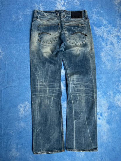 Jeansy z Przetarciami G - Star Raw Attack Low Straight 00s W32 L32 | Piggy Boxer Vintage Shop