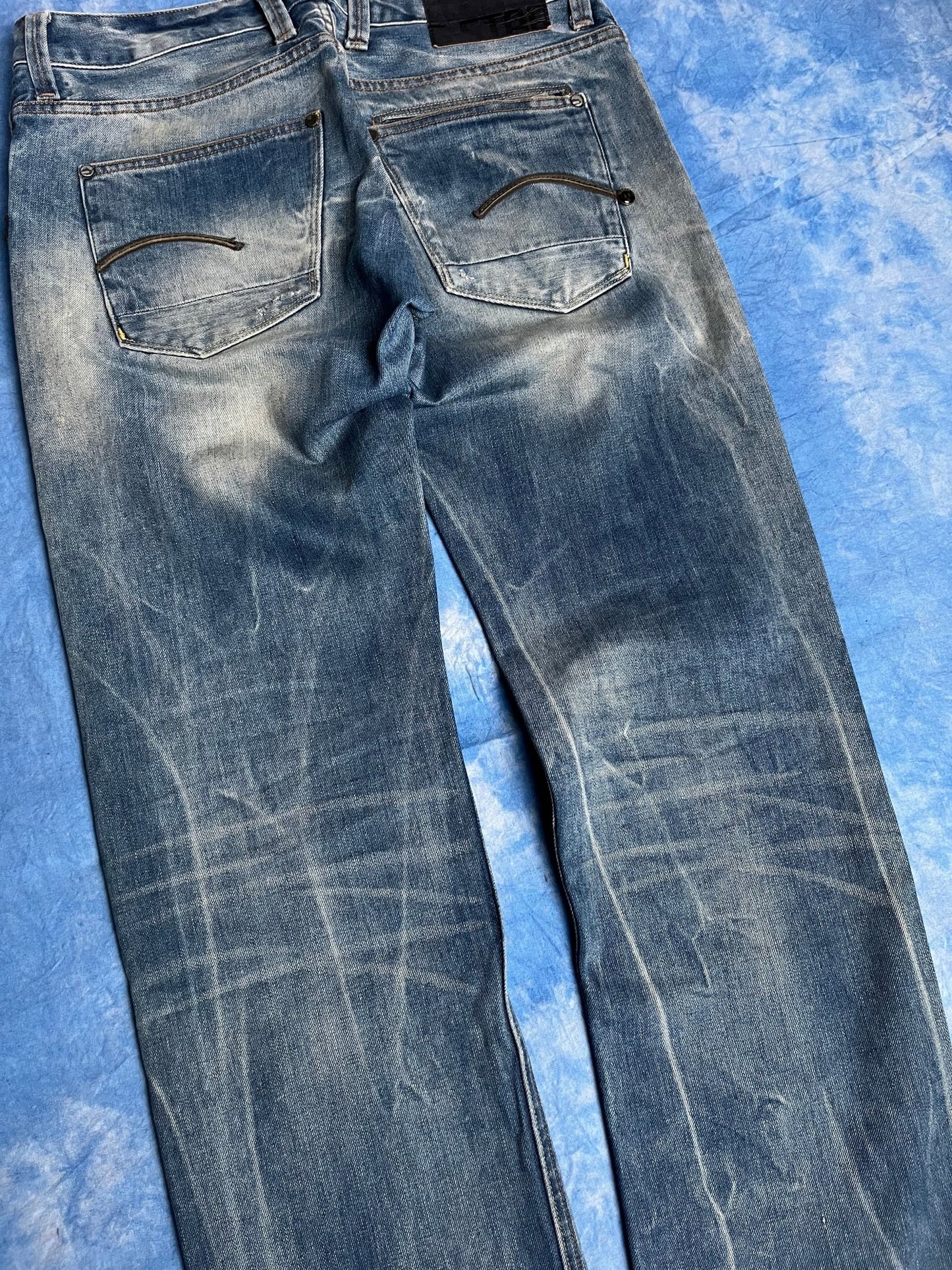 Jeansy z Przetarciami G - Star Raw Attack Low Straight 00s W32 L32 | Piggy Boxer Vintage Shop