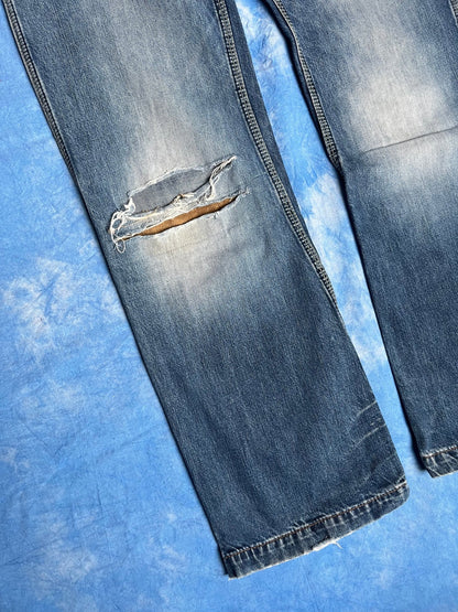 Jeansy z Przetarciami Pepe Jeans 00s W31 L34 | Piggy Boxer Vintage Shop