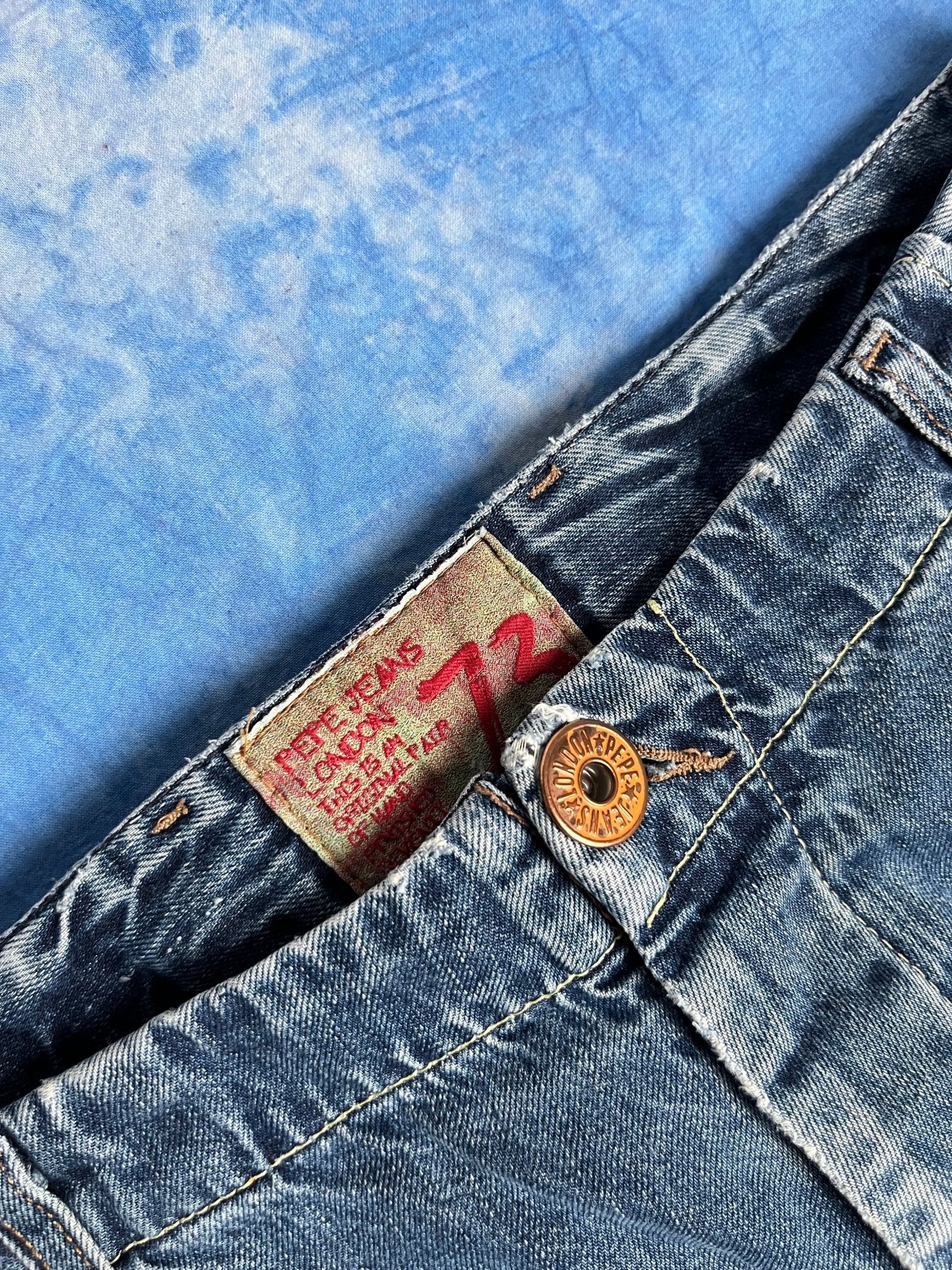 Jeansy z Przetarciami Pepe Jeans 00s W31 L34 | Piggy Boxer Vintage Shop