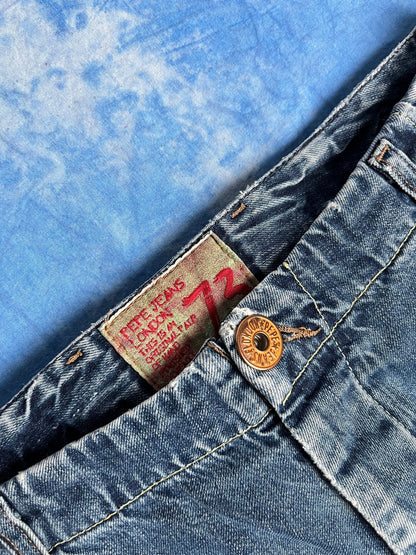 Jeansy z Przetarciami Pepe Jeans 00s W31 L34 | Piggy Boxer Vintage Shop