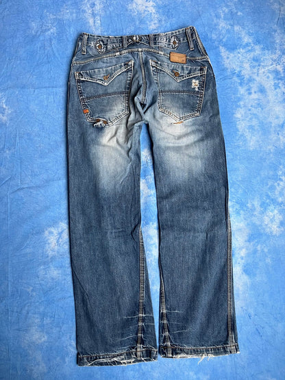 Jeansy z Przetarciami Pepe Jeans 00s W31 L34 | Piggy Boxer Vintage Shop