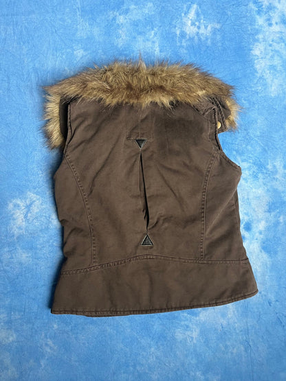 Kamizelka ze Sztucznym Futrem XS | Piggy Boxer Vintage Shop