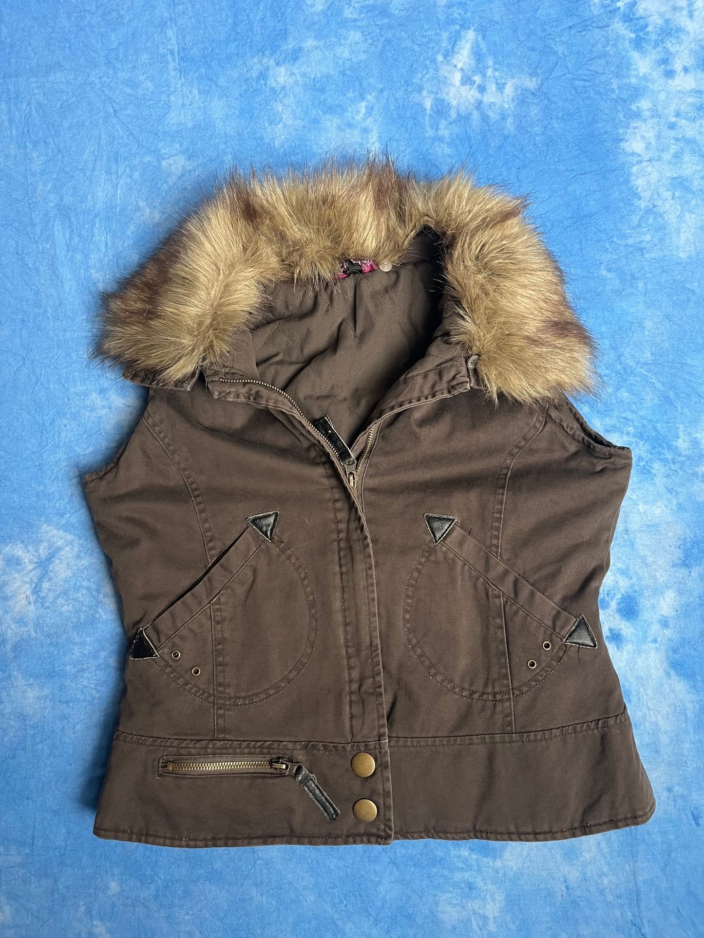 Kamizelka ze Sztucznym Futrem XS | Piggy Boxer Vintage Shop