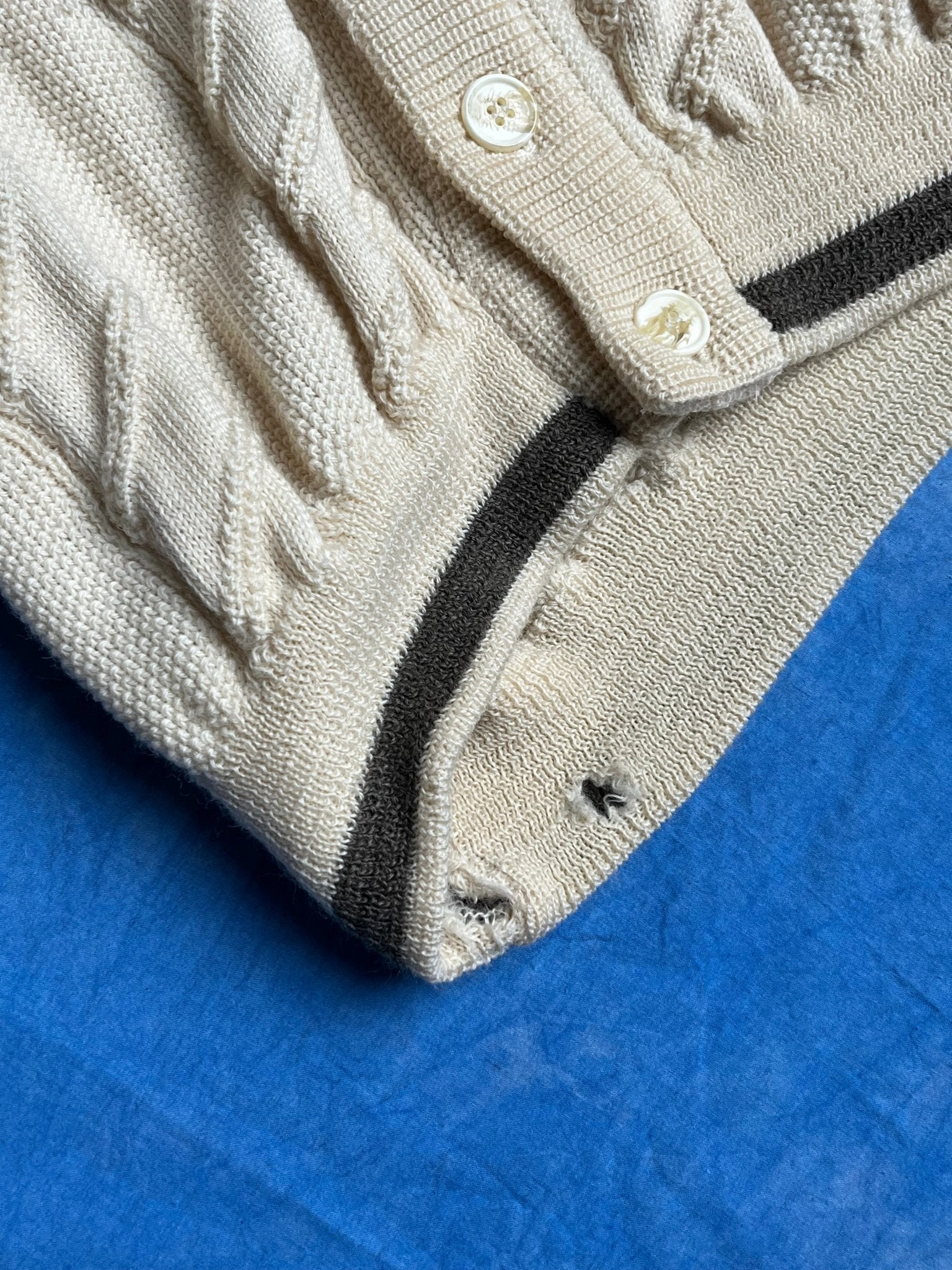 Kardigan Gruby Wełniany Warkocz Carlo Roberto 90s XL | Piggy Boxer Vintage Shop