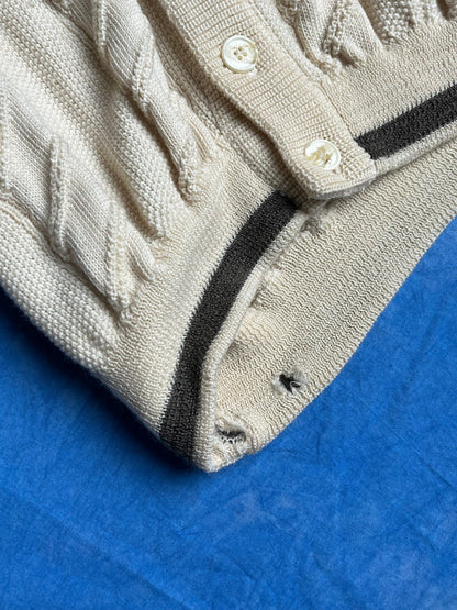 Kardigan Gruby Wełniany Warkocz Carlo Roberto 90s XL | Piggy Boxer Vintage Shop