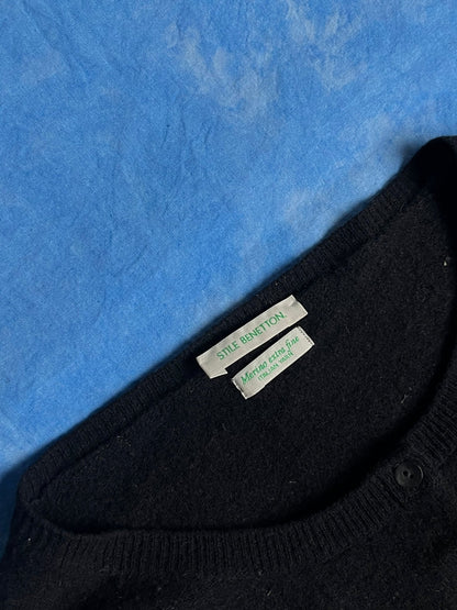 Kardigan Wełna Merino Italian Yarn Stile Benetton 00s XS | Piggy Boxer Vintage Shop