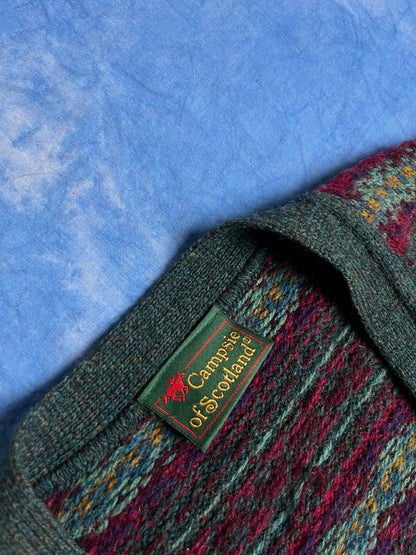 Kardigan Wełniany Campsie of Scotland 90s L | Piggy Boxer Vintage Shop