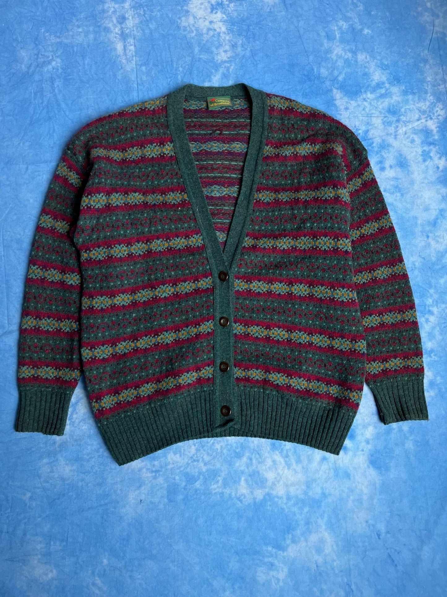 Kardigan Wełniany Campsie of Scotland 90s L | Piggy Boxer Vintage Shop