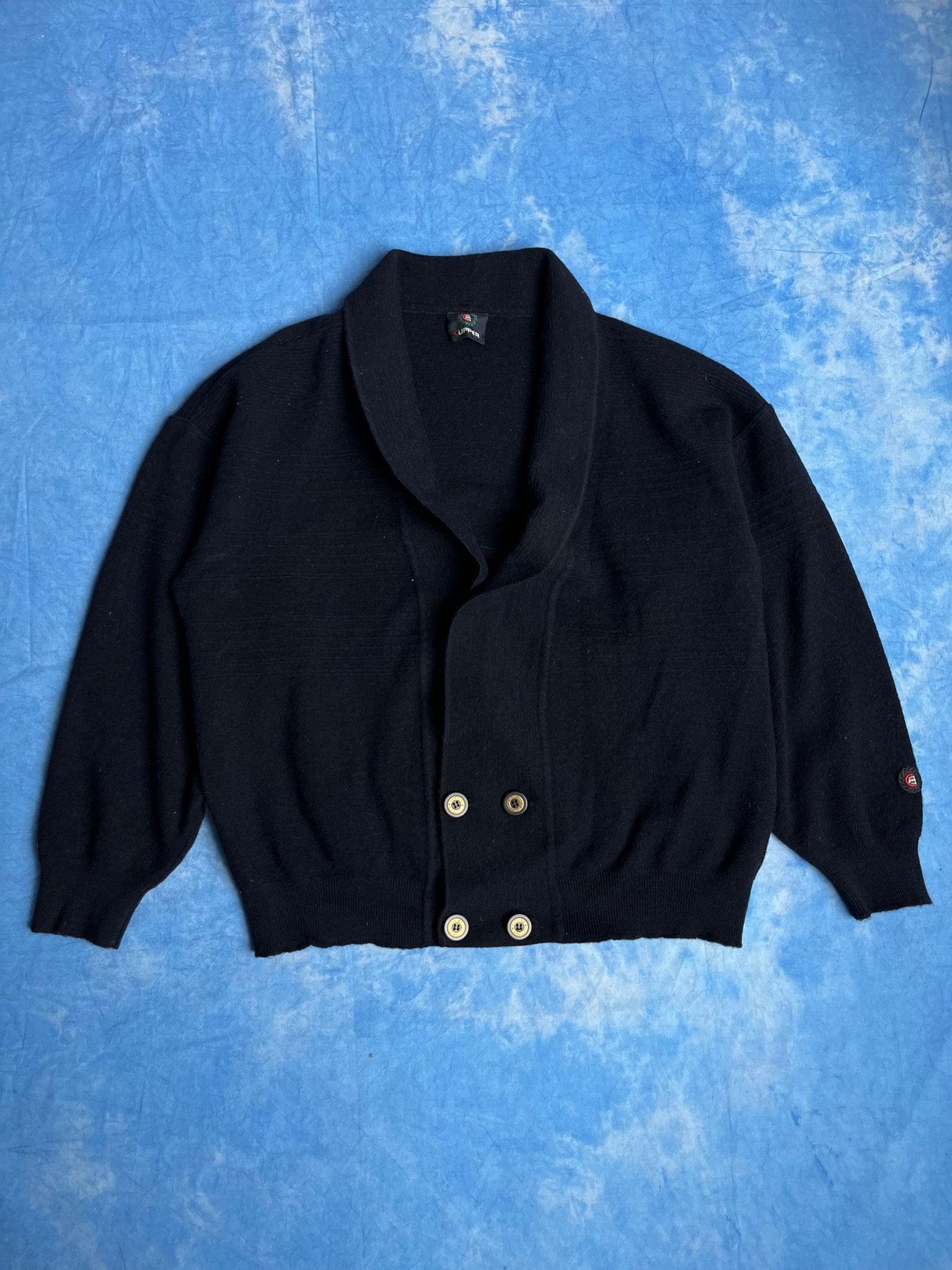 Kardigan Wełniany Clipper 90s XL | Piggy Boxer Vintage Shop