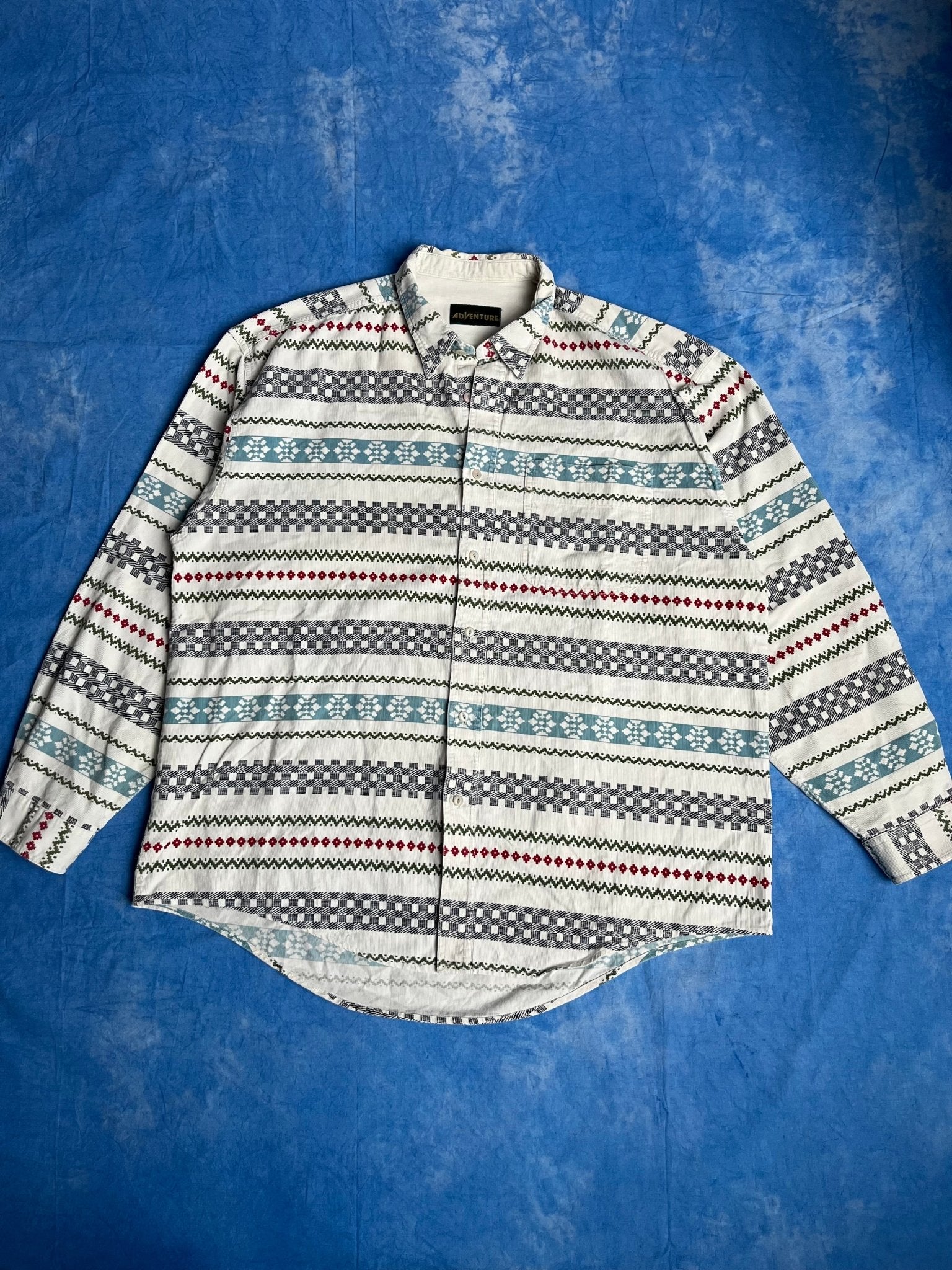 Koszula Adventure we Wzorki 90s XXL | Piggy Boxer Vintage Shop