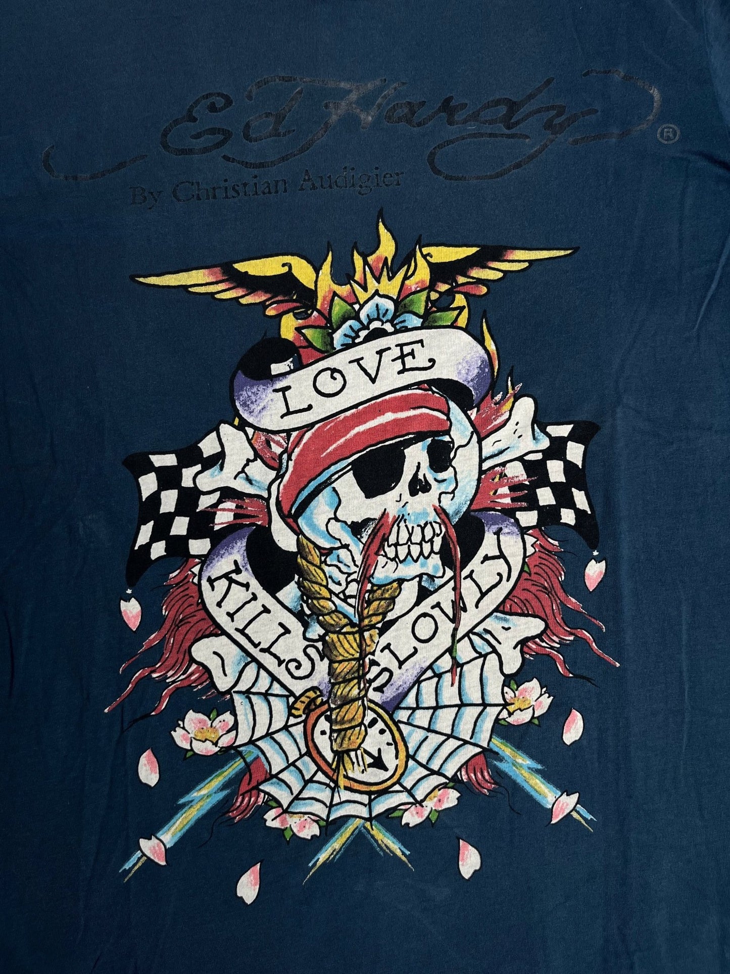 Koszulka Ed Hardy by Christian Audigier Pirat Skull M | Piggy Boxer Vintage Shop